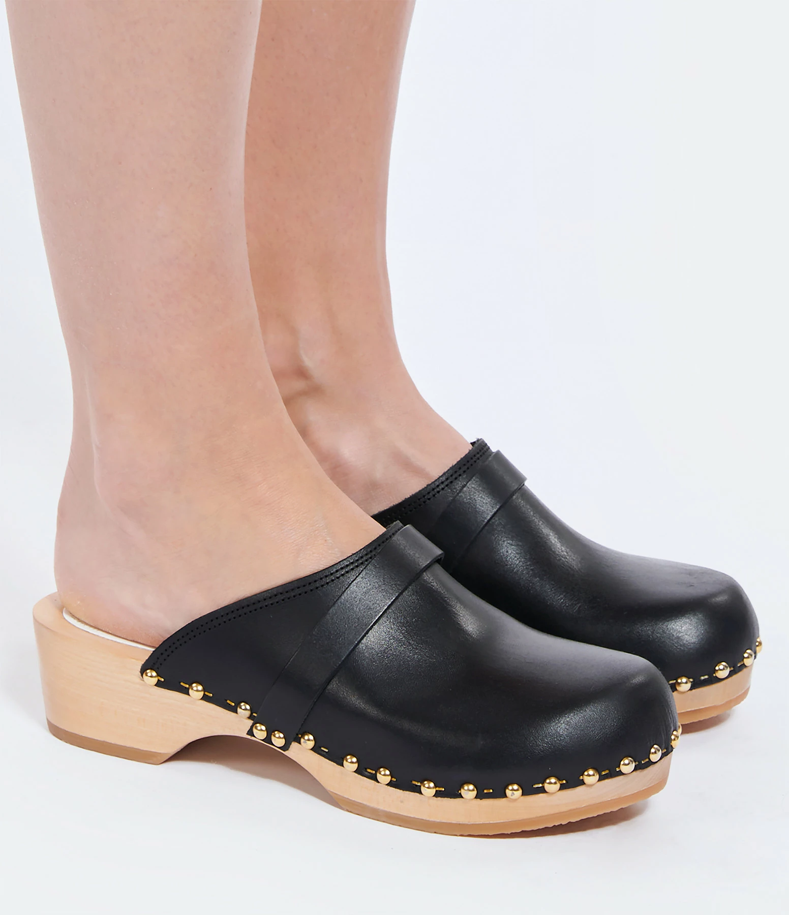 Sabot Youyou Sabots Yren Rock Bois Cuir Noir 7 Sabot Youyou Sabots Yren Rock Bois Cuir Noir – Image 5