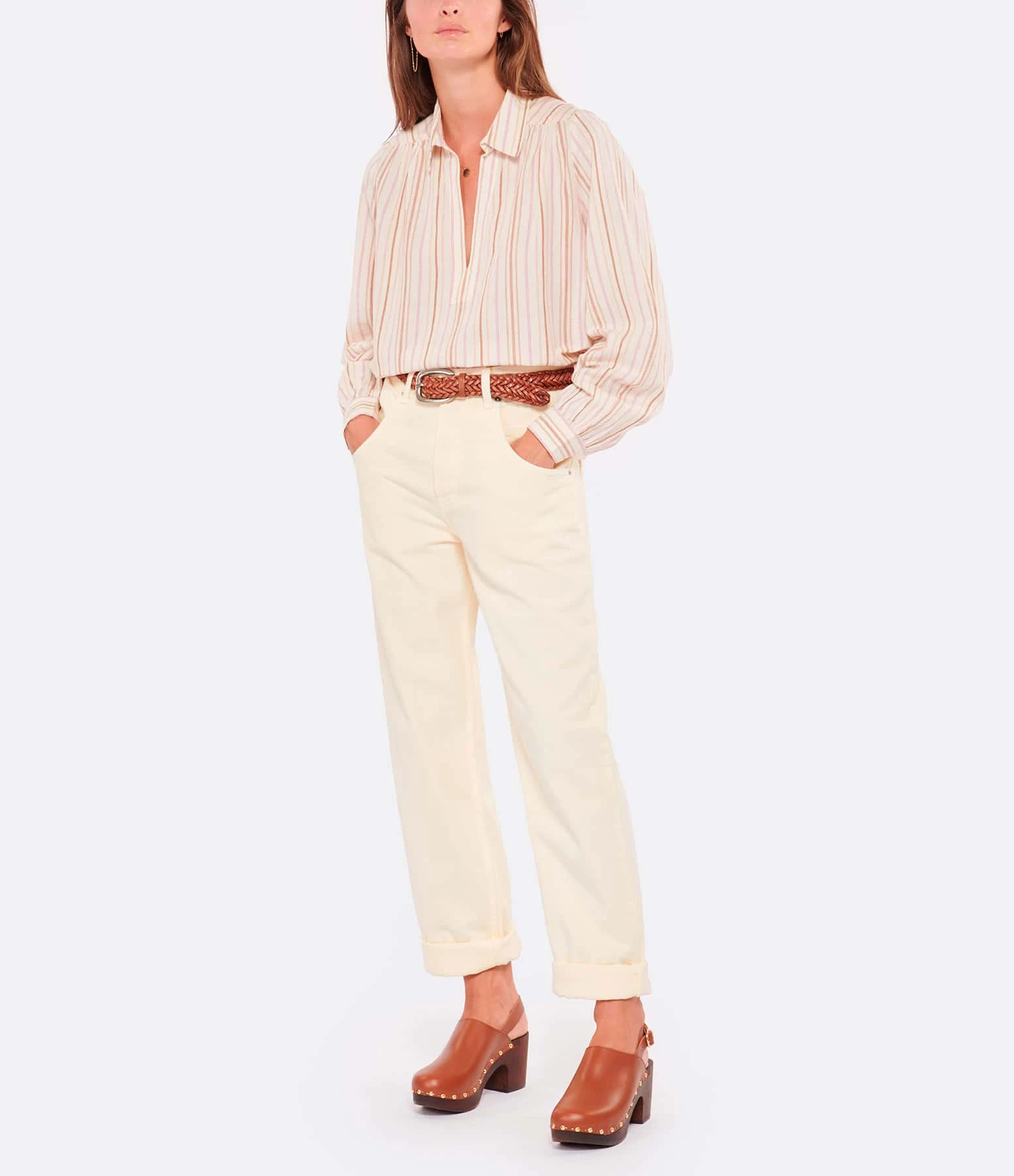 Sabot Youyou Sabots Yboo Bois Cuir Tan 7 Sabot Youyou Sabots Yboo Bois Cuir Tan – Image 5