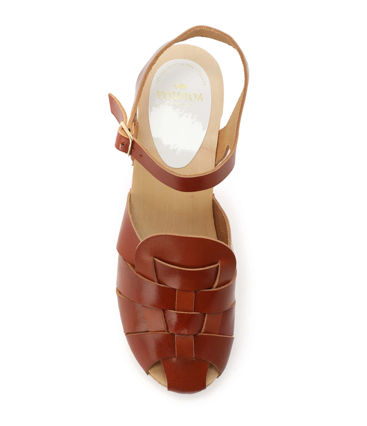 Sabot Youyou Sabots Yoyo Bois Cuir Caramel 4 Sabot Youyou Sabots Yoyo Bois Cuir Caramel – Image 2