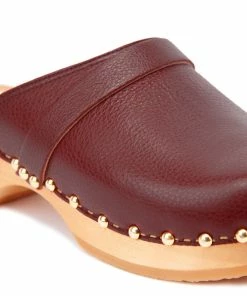 Sabot Youyou Sabots Yren Rock Bois Cuir Cerise -Golden Goose-boutique youyo35380 pck20210730 4