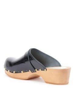 Sabot Youyou Sabots Yren Rock Bois Cuir Verni Noir -Golden Goose-boutique youyo35381 pck20210730 3