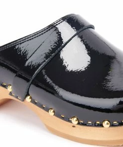 Sabot Youyou Sabots Yren Rock Bois Cuir Verni Noir -Golden Goose-boutique youyo35381 pck20210730 4