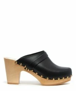 Sabot Youyou Sabots Yrma Rock Bois Cuir Noir