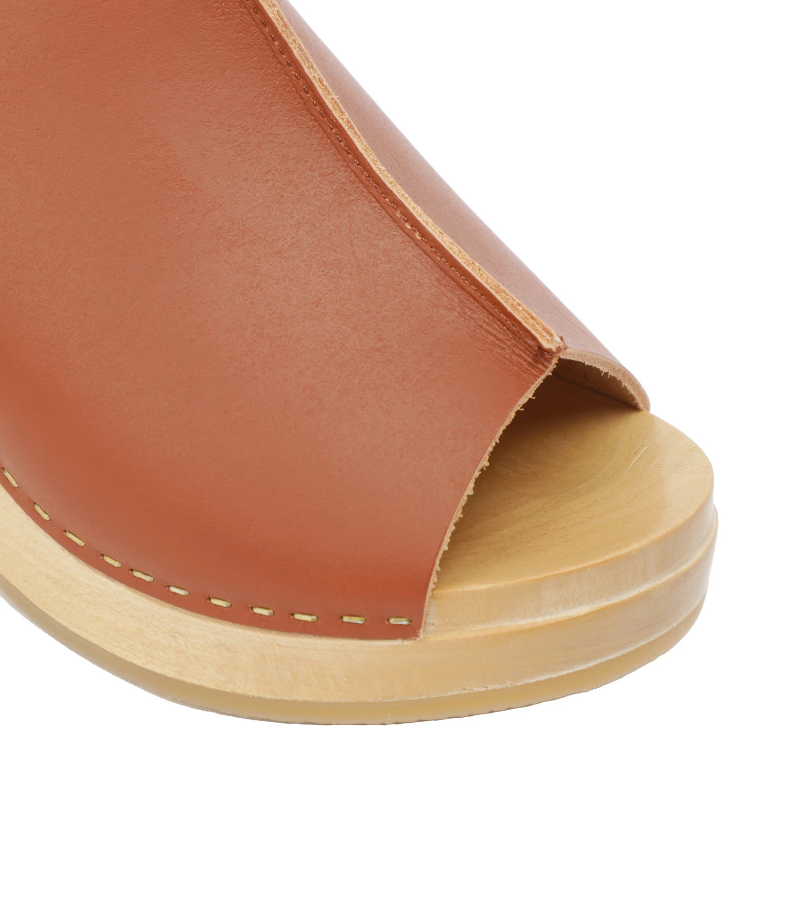 Sabot Youyou Sabots Ydol Bois Cuir Brique 6 Sabot Youyou Sabots Ydol Bois Cuir Brique – Image 4