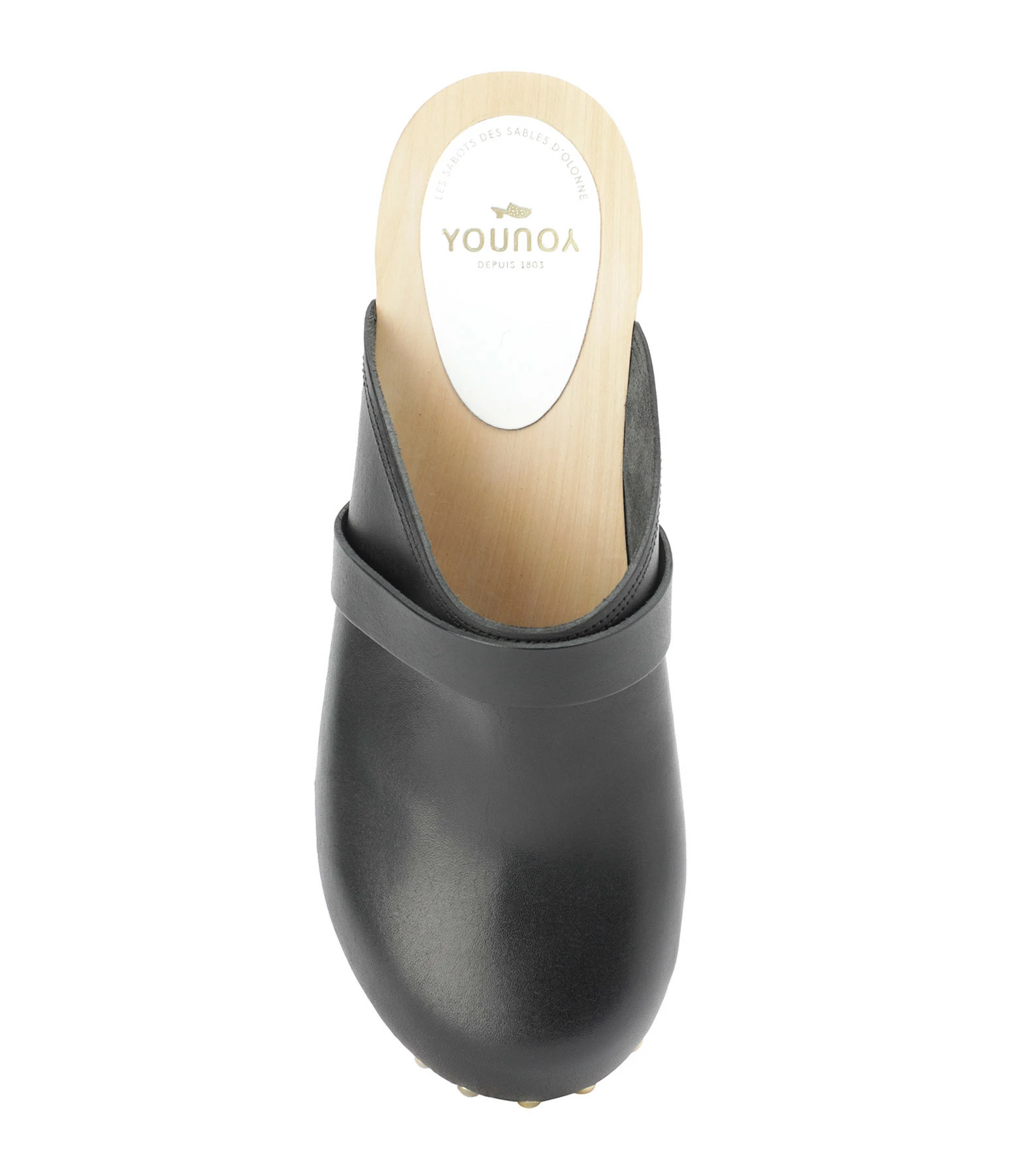 Sabot Youyou Sabots Yren Rock Bois Cuir Noir 4 Sabot Youyou Sabots Yren Rock Bois Cuir Noir – Image 2