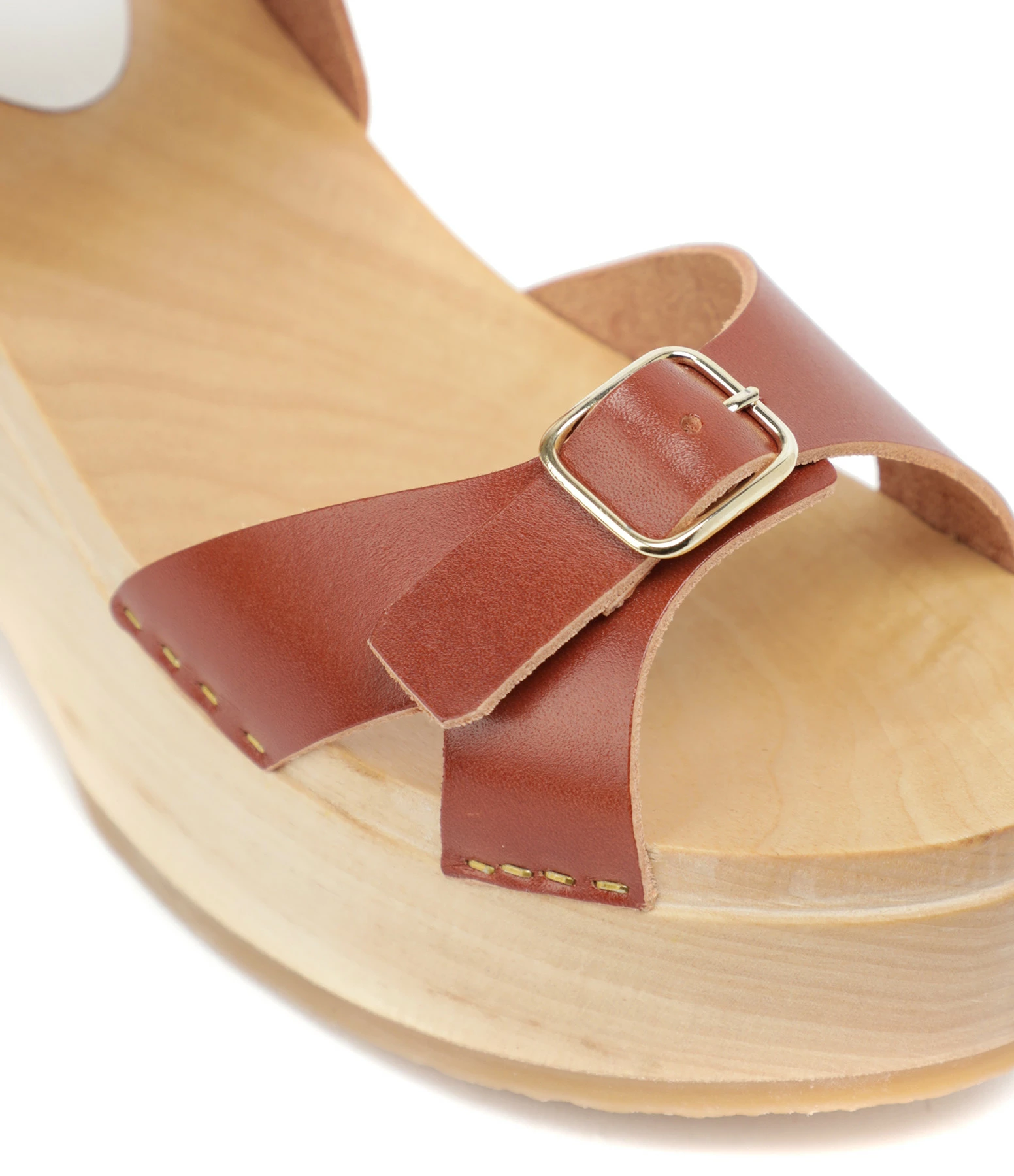 Sabot Youyou Sabots Yris Bois Cuir Caramel 6 Sabot Youyou Sabots Yris Bois Cuir Caramel – Image 4