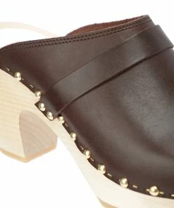 Sabot Youyou Sabots Yrma Rock Bois Cuir Chocolat -Golden Goose-boutique youyo39355 pck20211224 4