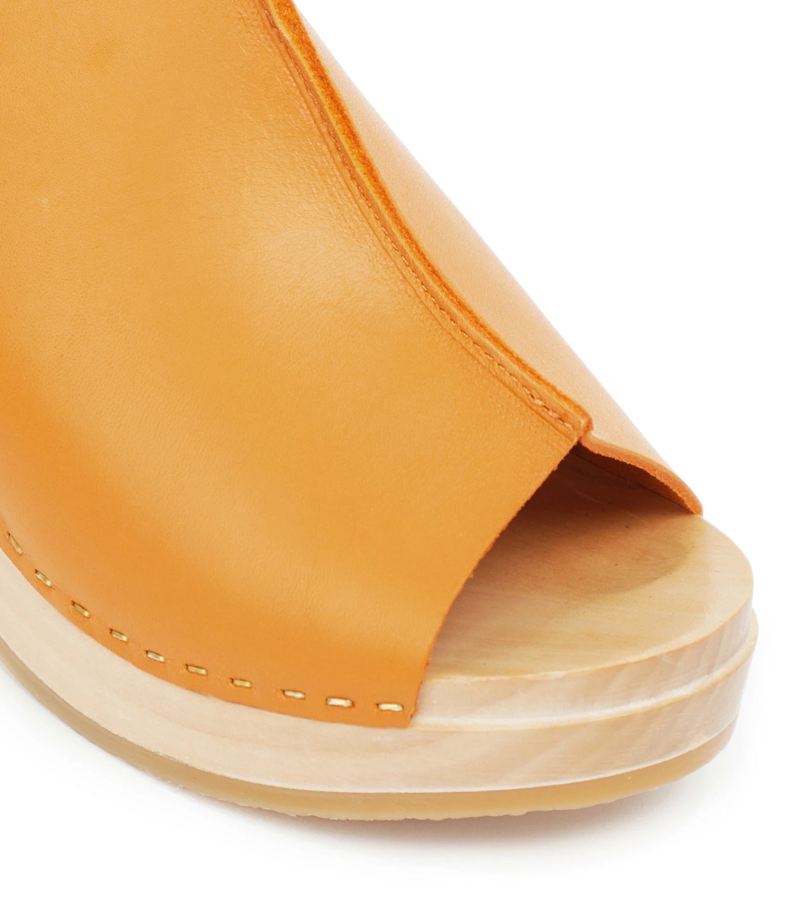 Sabot Youyou Sabots Ydol Bois Cuir Papaye 6 Sabot Youyou Sabots Ydol Bois Cuir Papaye – Image 4