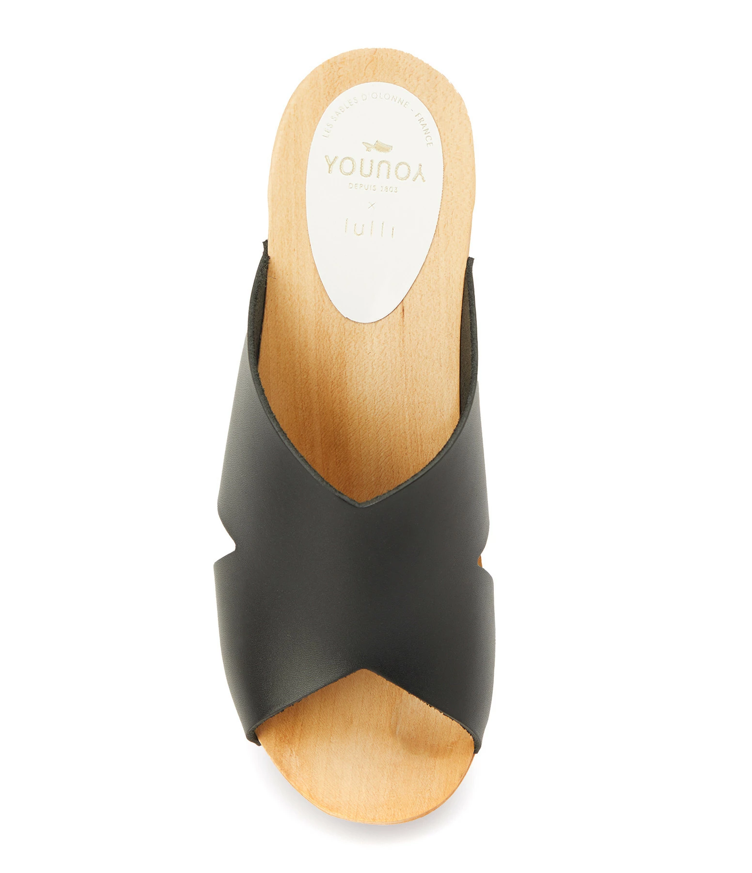 Sabot Youyou Sabots Yulli Bois Cuir Noir, Exclusivité Lulli 4 Sabot Youyou Sabots Yulli Bois Cuir Noir, Exclusivité Lulli – Image 2