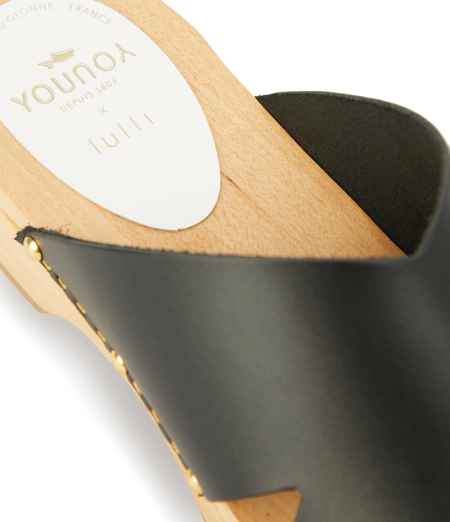 Sabot Youyou Sabots Yulli Bois Cuir Noir, Exclusivité Lulli 6 Sabot Youyou Sabots Yulli Bois Cuir Noir, Exclusivité Lulli – Image 4