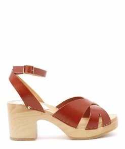 Sabot Youyou Sabots Ybiza Bois Cuir Caramel