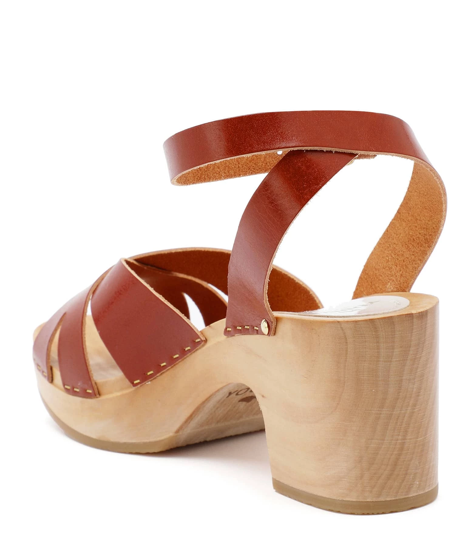 Sabot Youyou Sabots Ybiza Bois Cuir Caramel 5 Sabot Youyou Sabots Ybiza Bois Cuir Caramel – Image 3