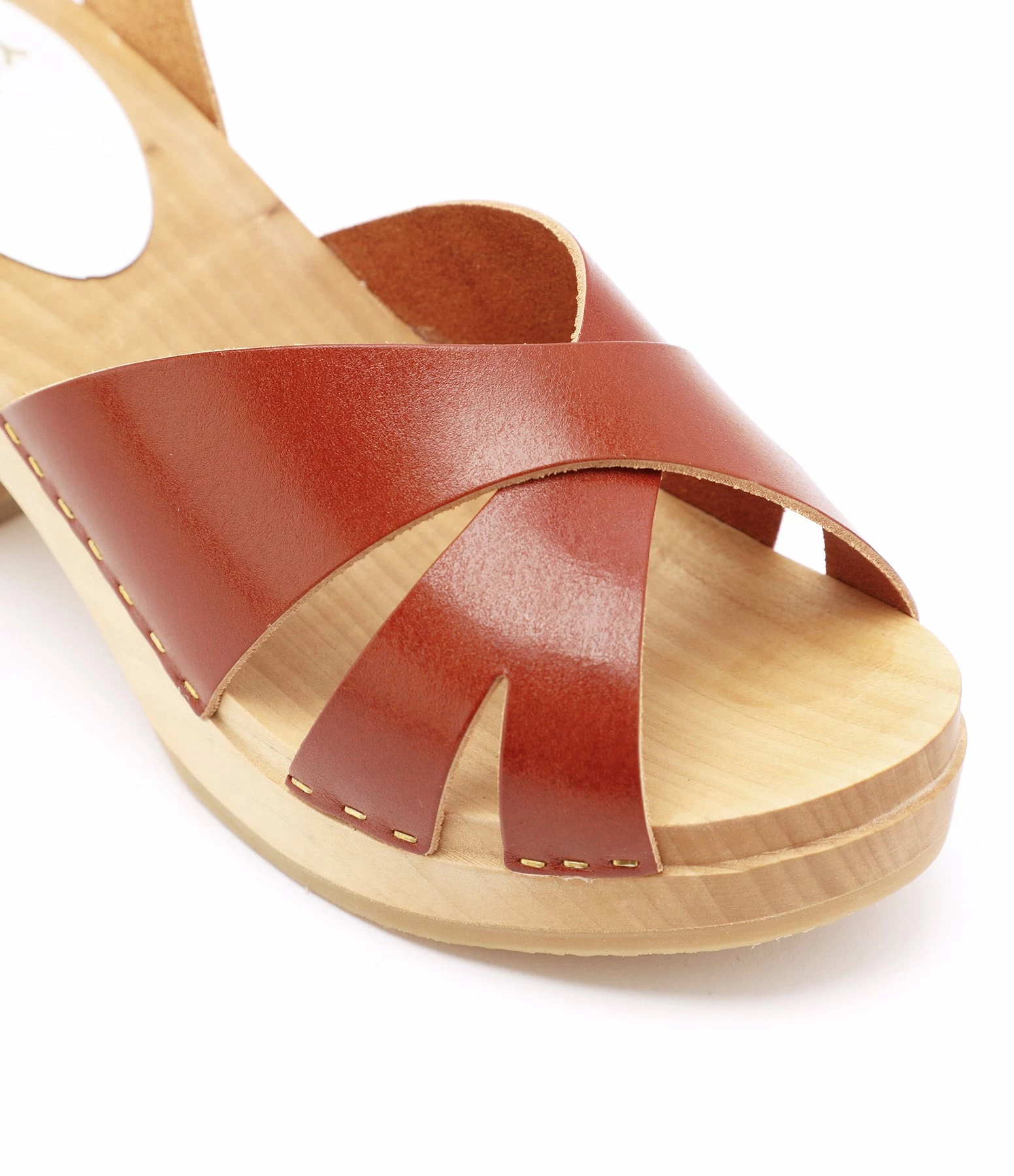 Sabot Youyou Sabots Ybiza Bois Cuir Caramel 6 Sabot Youyou Sabots Ybiza Bois Cuir Caramel – Image 4