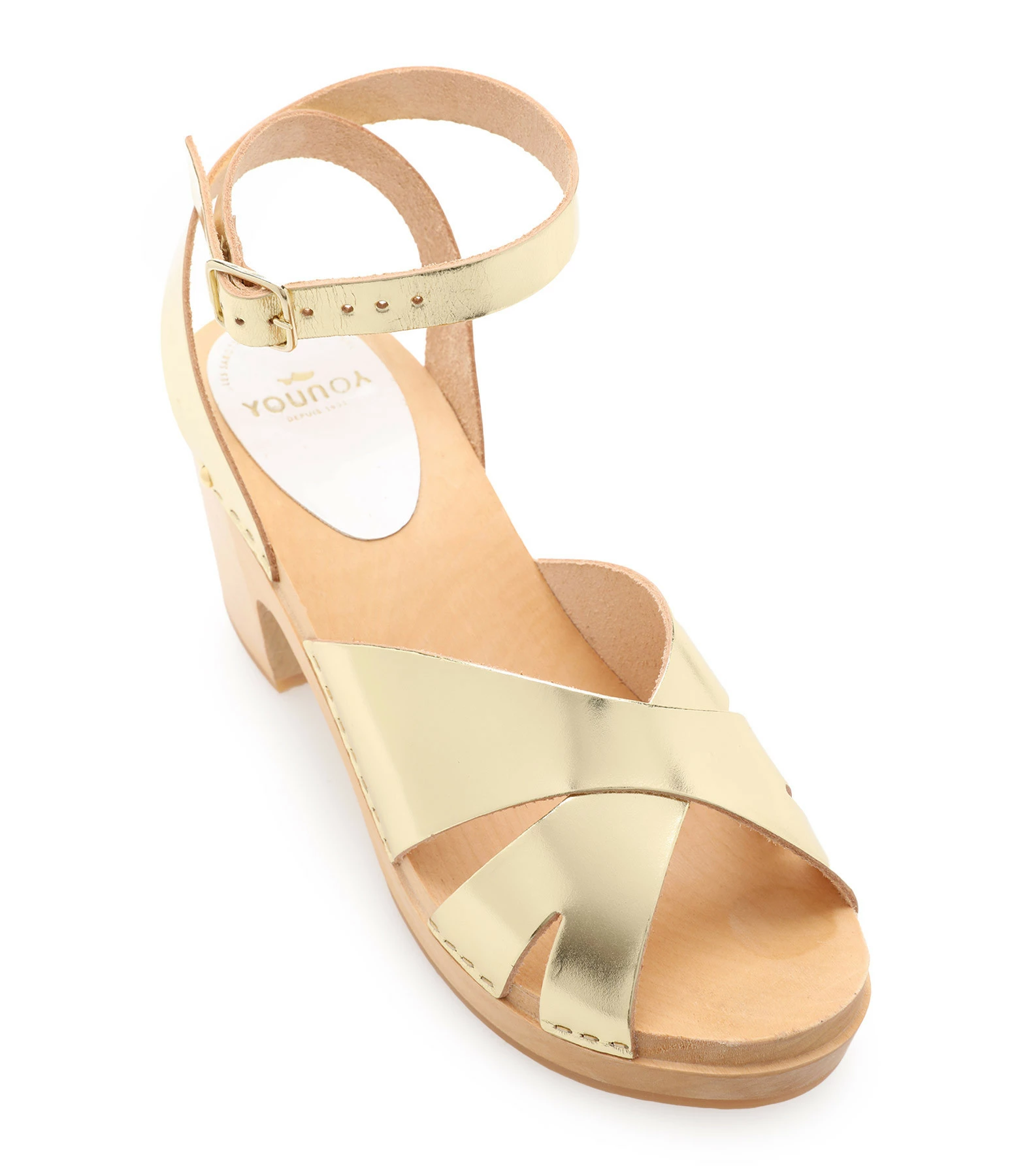 Sabot Youyou Sabots Ybiza Cuir Doré 5 Sabot Youyou Sabots Ybiza Cuir Doré – Image 3
