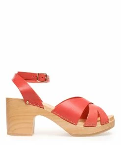 Sabot Youyou Sabots Ybiza Cuir Rouge