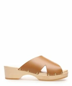 Sabot Youyou Sabots Yulli Cuir Camel, Exclu Lulli