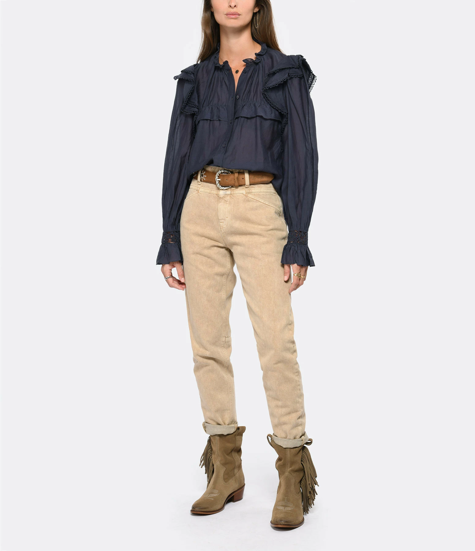 Zadig & Voltaire Bottines Pilar Cuir Suédé Taupe 11 Zadig & Voltaire Bottines Pilar Cuir Suédé Taupe – Image 9